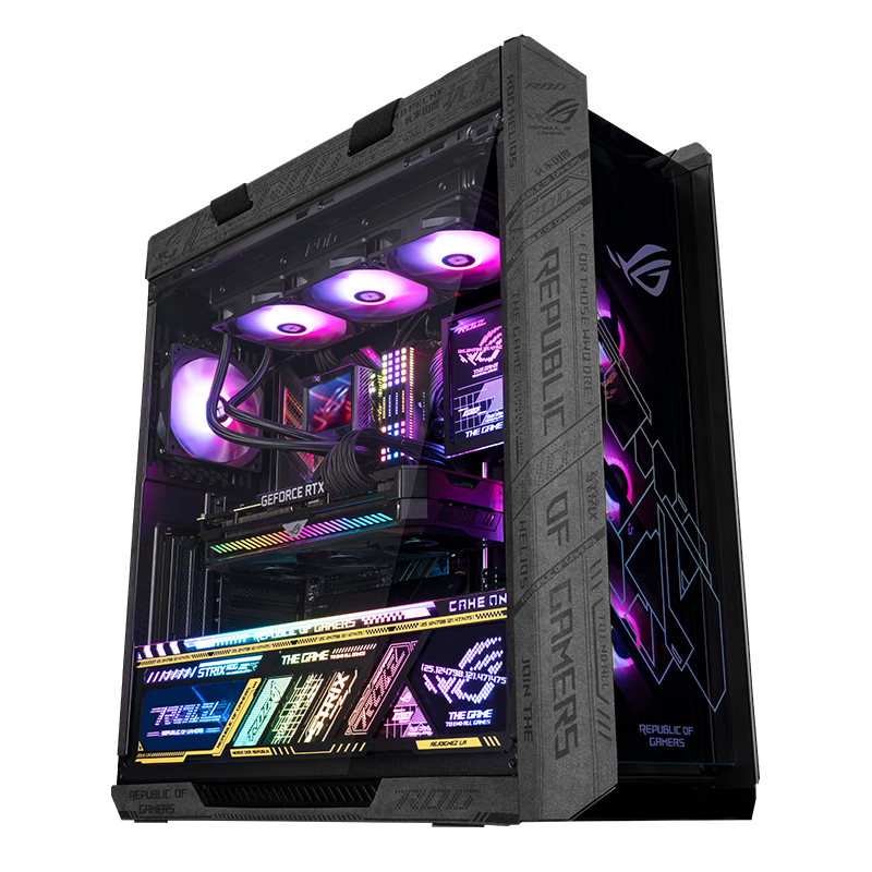 華碩 太陽神ROG全家桶14代i7/i9/RTX4090玩家國度水冷設計師游戲臺式電腦主機組裝整機
